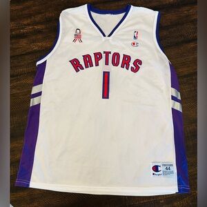 Vintage Champion Toronto Raptors #1 Bickerstaff Men’s Jersey-Size 44/Large